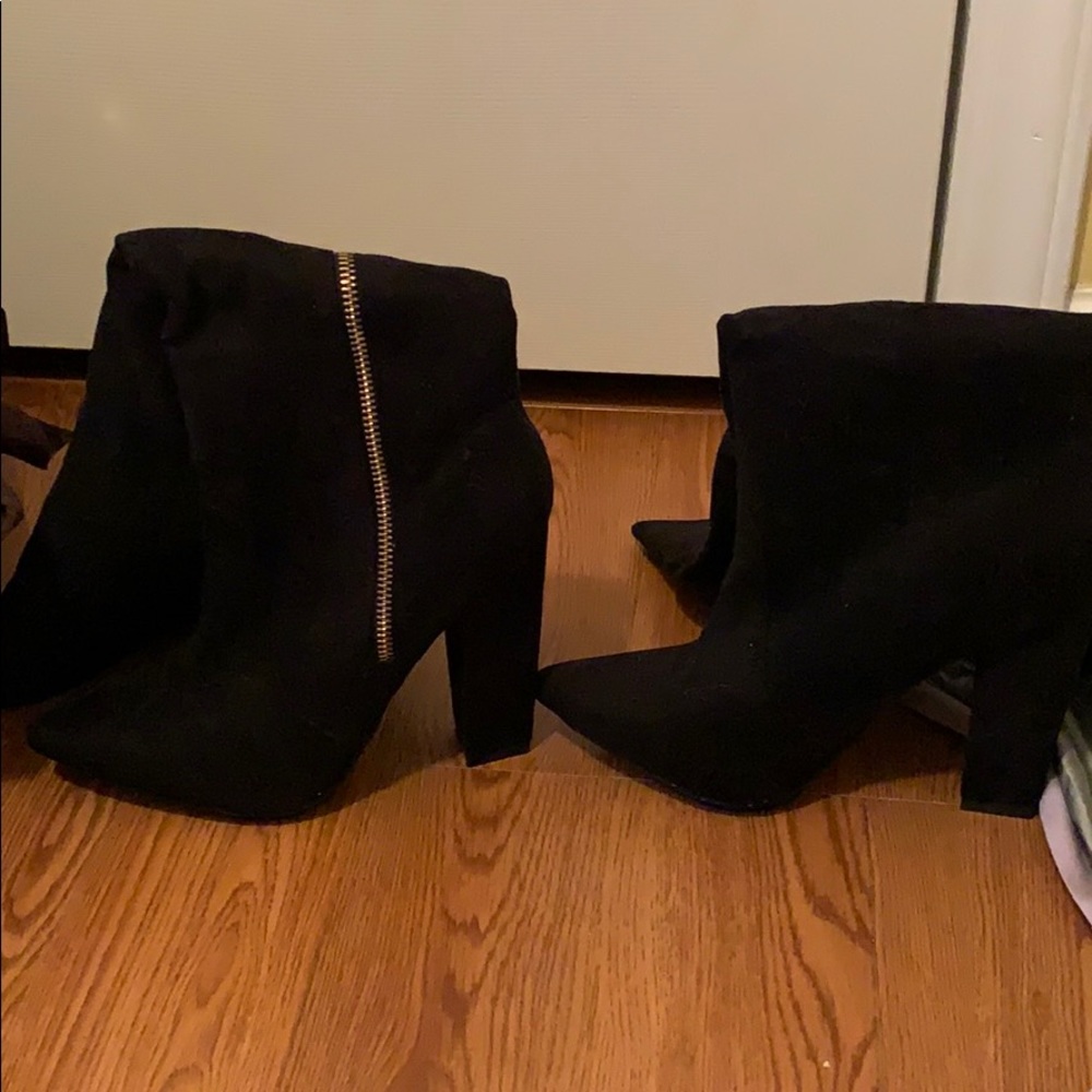 Black knee high boots